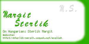 margit sterlik business card